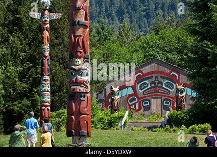 Saxman Totem Park. Ketchikan. Alaska. USA Stockfoto