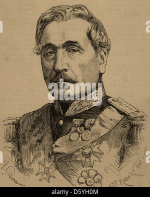 Charles Cousin-Montauban (1796-1878). Französischer General und Staatsmann. Kupferstich von Robertsen. Stockfoto