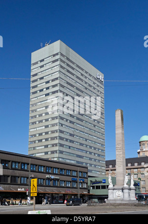 Die Freiheit Spalte oder Liberty Memorial in Kopenhagen Vesterbrogade fronting das Radisson Blu Royal Hotel Stockfoto