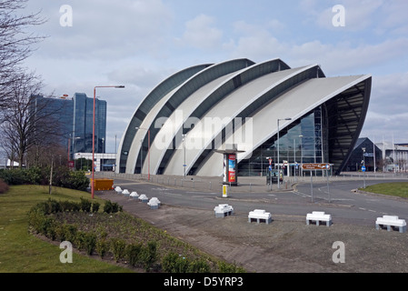 Clyde Auditorium auch im Volksmund genannt "Armadillo", die Bestandteil der Scottish Exhibition + Conference Centre Glasgow Stockfoto