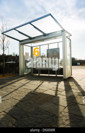 Aberystwyth Wales UK: ÖPNV Gateway Depot Wartehallen Stockfoto