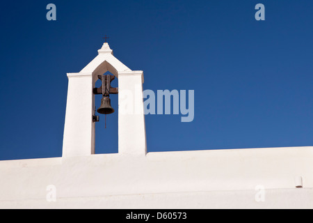 Kirche in Santa Agnès de Corona, Ibiza, Illes Balears, Spanien Stockfoto