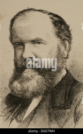 John Creswell (1828-1891). US-amerikanischer Politiker. Gravur in der spanischen und amerikanischen Abbildung, 1870. Stockfoto
