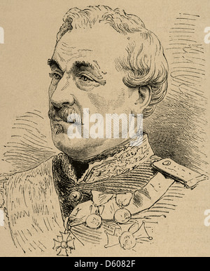 Charles Cousin-Montauban (1796-1878). Französischer General und Staatsmann. Gravur in der spanischen und amerikanischen Abbildung, 1870. Stockfoto