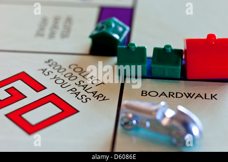 Monopoly Brettspiel - Pass gehen, sammeln $200 Stockfoto