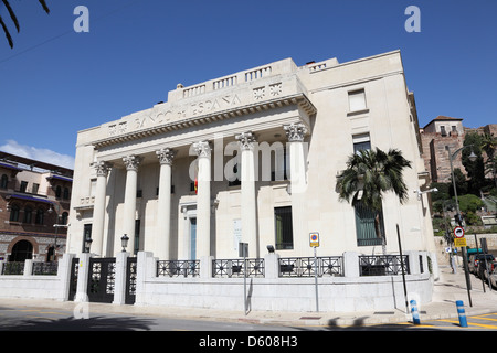 Bank von Spanien in Málaga, Andalusien Spanien Stockfoto