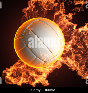 Volleyball-Ball im Feuer