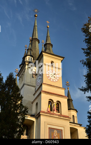 Sankt-Nikolaus-Kirche ist eine rumänisch-orthodoxen Kirche in Brasov, dominieren die historischen Viertel Schei. Rumänien Stockfoto