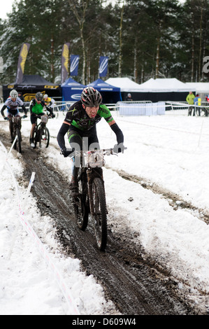 Sherwood Kiefern XC-MTB Runde 1 2013. Stockfoto