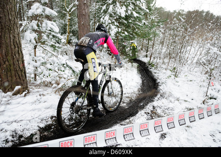 Sherwood Kiefern XC-MTB Runde 1 2013. Stockfoto