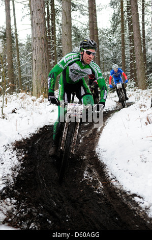 Sherwood Kiefern XC-MTB Runde 1 2013. Stockfoto