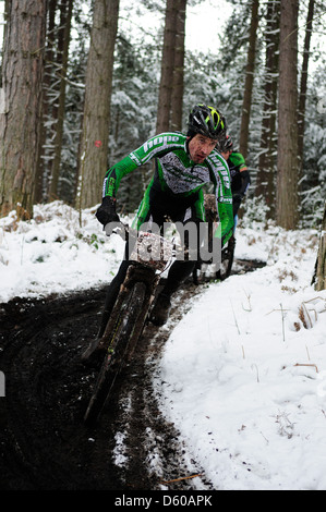 Sherwood Kiefern XC-MTB Runde 1 2013. Stockfoto