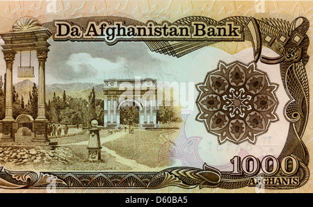 Afghanistan 1000 ein tausend Afghani Banknote Stockfoto