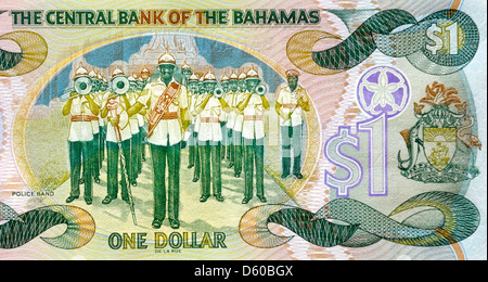 Bahamas 1 One-Dollar-Banknote Stockfoto