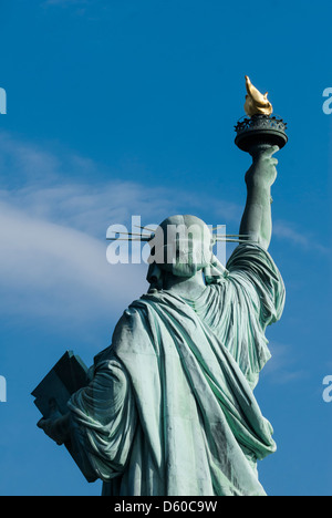 Rückseite der Statue of Liberty, Liberty Island, New York City, New York, Vereinigte Staaten von Amerika, USA Stockfoto