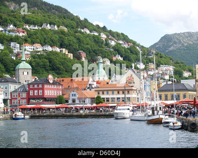 Das Zentrum von Bergen, Norwegen Stockfoto