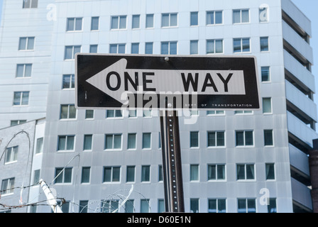 Eine Möglichkeit, Straßenschild, traffic Sign, USA, Vereinigte Staaten von Amerika - Bild von öffentlichem Grund Stockfoto