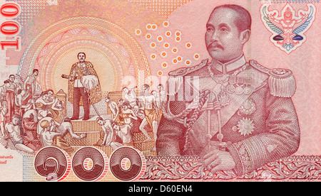 Thailand 100 One hundert Baht Banknote Stockfoto
