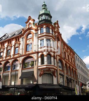 Eine klassizistische Gebäude auf Karl Johans Gate, Oslo, Norwegen Stockfoto