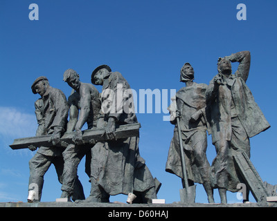 Statuen der Verteidiger von Leningrad Denkmal, Sankt Petersburg Stockfoto