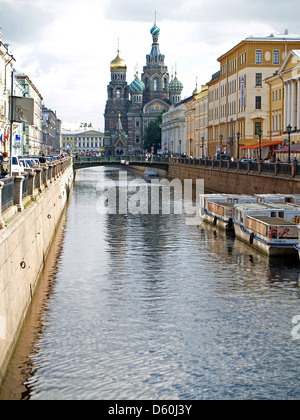 Kirche auf dem vergossenen Blutes, Gribovedov Kanal, St.Petersburg Stockfoto