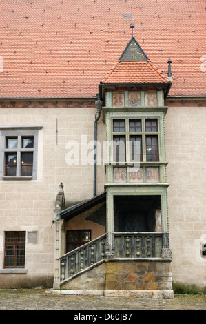 Die Stadt Halle von Bardejov, Slowakei Stockfoto