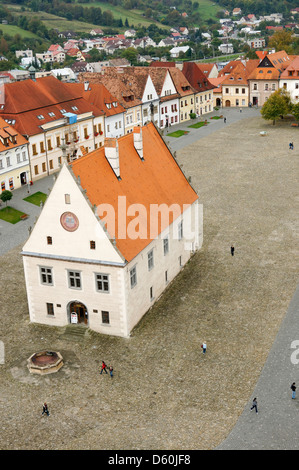 Das Rathaus und Platz, Radnicne Namestie, Bardejov, Slowakei Stockfoto