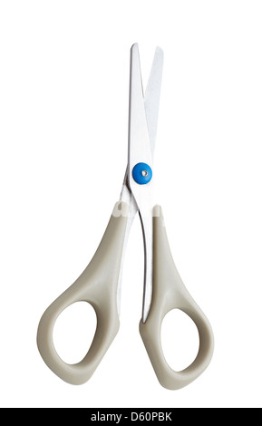 Schere, isoliert auf weiss mit Vektor-Clipping-Pfad enthalten Stockfoto