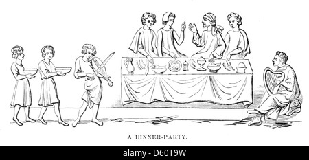 Eine Illustration aus „Eine kurze Geschichte der mittelalterlichen und modernen Völker“ (1899), die historische Figuren und Szenen aus verschiedenen Epochen der Geschichte zeigt. Das Bild zeigt wichtige Momente und Figuren aus dem Mittelalter und der Neuzeit. Stockfoto