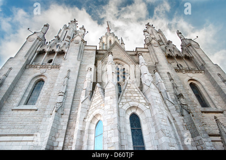 Blick auf die Kathedrale in Barcelona Spanien Stockfoto