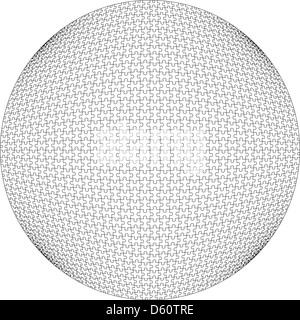 3D Puzzleball in Farbe 20 Stockfoto