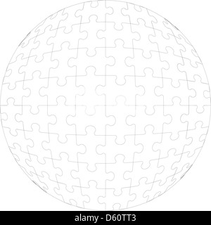 3D Puzzleball in Farbe 23 Stockfoto