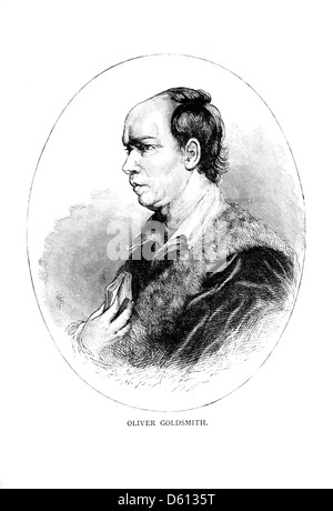 Eine Illustration aus „A Festival of Song“, einer Reihe literarischer Abende mit englischen Dichtern, veröffentlicht 1876. Dieses Bild bezieht sich auf Oliver Goldsmith, einen der gefeierten Dichter der Sammlung. Stockfoto