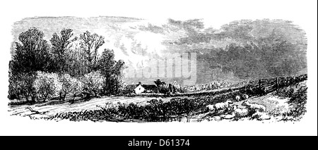 Cover-Design aus „A Festival of Song“ (1876), das die größten Dichter der englischen Literatur feiert. Das Design spiegelt die Bedeutung der Poesie durch lebendige Kunstwerke wider und weckt einen kulturellen Stolz auf das englische literarische Erbe. Stockfoto