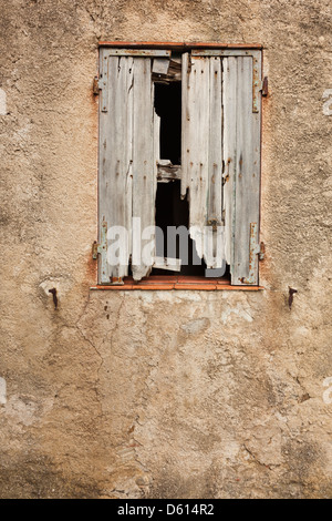 Frankreich, Korsika, La Balagne, Pigna, handwerklichen Dorf, Fensterdetail Stockfoto