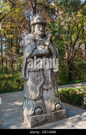 Ming Xiaoling Mausoleum Kaisergrab in Nanjing / China allgemeine Steinstatue. Stockfoto