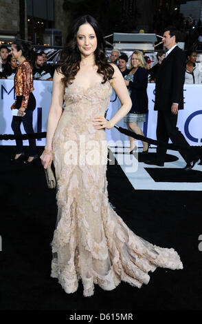 Los Angeles, Kalifornien, USA. 10. April 2013. Andrea Riseborough kommt bei der Vergessenheit Filmpremiere in Los Angeles, USA 10. April 2013. Bildnachweis: Sydney Alford / Alamy Live News Stockfoto