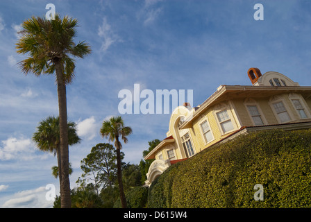 Villa Las Palmas, erbaut 1910, in der historischen Bezirk von Fernandina Beach auf Amelia Island, Florida, USA Stockfoto