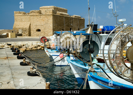 Mittelalterliche Burg neben dem Hafen, Paphos, Zypern. Stockfoto