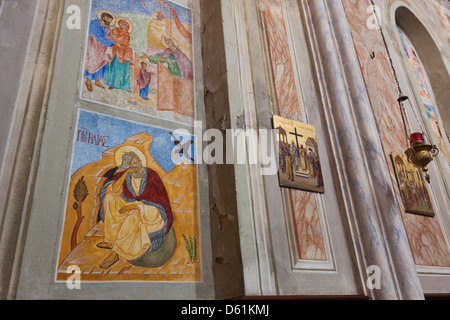 Frankreich, Korsika, Cargese, Eglise Catholique de Rite Grec, griechische Kirche, Interieur Stockfoto