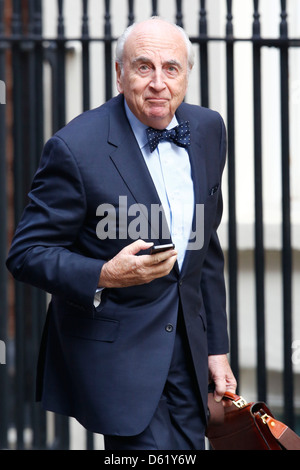 David Young, Baron Jung von Graffham, Berater der britische Premierminister David Cameron in der Downing Street am 10. April 2013 Stockfoto