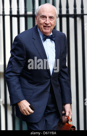 David Young, Baron Jung von Graffham, Berater der britische Premierminister David Cameron in der Downing Street am 10. April 2013 Stockfoto