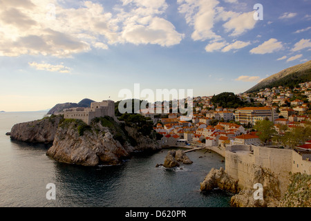 Festung Lovrijenac und Dubrovnik alte Stadt, Kroatien, Europa Stockfoto