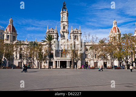 Stadt Valencia, Spanien. Gebäude in City Hall (Rathaus) Stockfoto