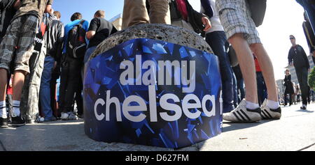 Eine Werbung für FC Chelsea Fans in München, 14. Mai 2012. Die Champions-League-Finale findet am 19. Mai 2012 in München statt. Foto: NICOLAS ARMER Stockfoto