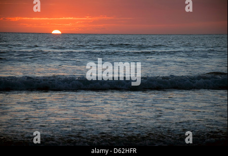 Sonnenuntergang am Whitesands Bay, St. Davids Pembrokeshire Wales UK Stockfoto