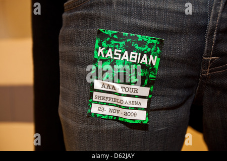 Kasabian backstage-Pass an der Sheffield Arena. South Yorkshire, England, Vereinigtes Königreich. Stockfoto