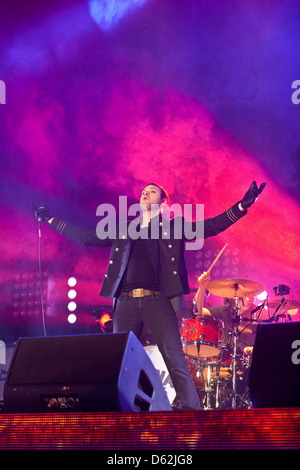 Kasabian erklingt in Sheffield Arena 23.11.2009 Stockfoto