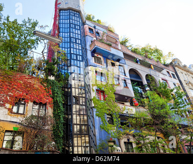 Hundertwasser-Haus in Wien Stockfoto