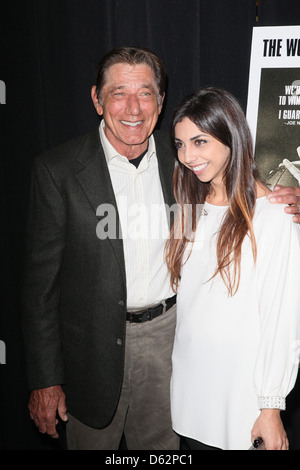 Joe Namath mit seiner Tochter Jessica Namath Premiere von "Namath" HBO Theatre New York City, USA - 25.01.12 Stockfoto